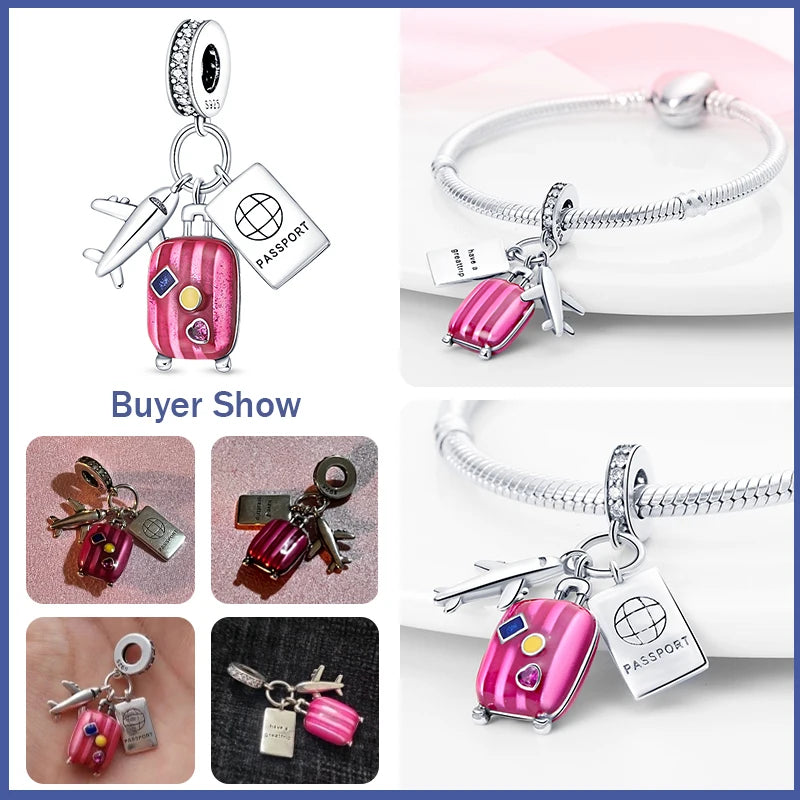 925 Sterling Silver Chameleon Luminous Firefly Butterfly Charms Beads Fit Qikaola 925 Original Bracelets Fine DIY Jewelry Making