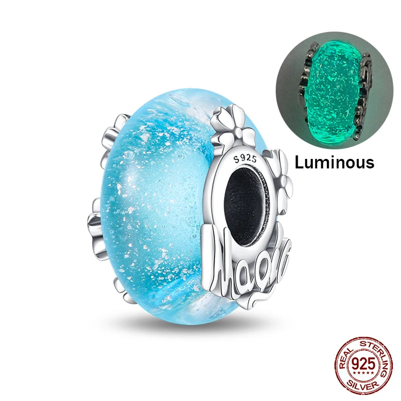 925 Sterling Silver Chameleon Luminous Firefly Butterfly Charms Beads Fit Qikaola 925 Original Bracelets Fine DIY Jewelry Making