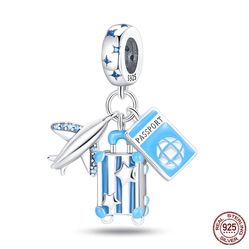 925 Sterling Silver Chameleon Luminous Firefly Butterfly Charms Beads Fit Qikaola 925 Original Bracelets Fine DIY Jewelry Making