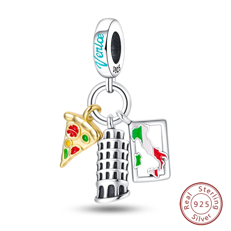 925 Sterling Silver Chameleon Luminous Firefly Butterfly Charms Beads Fit Qikaola 925 Original Bracelets Fine DIY Jewelry Making