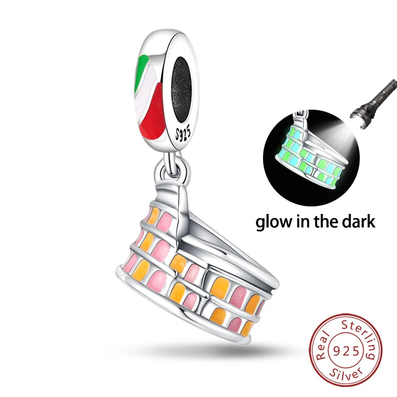 925 Sterling Silver Chameleon Luminous Firefly Butterfly Charms Beads Fit Qikaola 925 Original Bracelets Fine DIY Jewelry Making