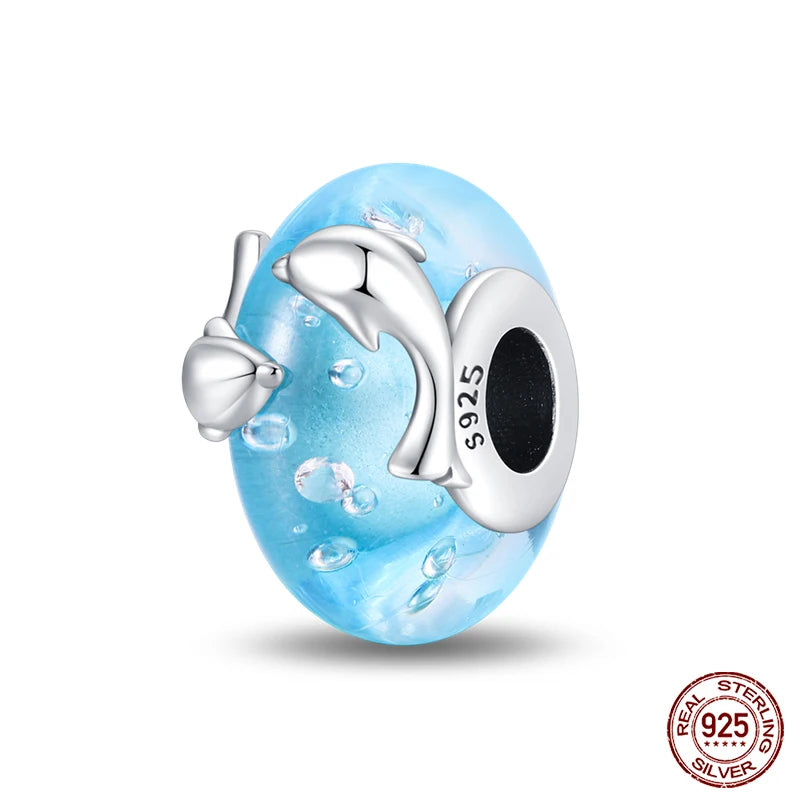 925 Sterling Silver Chameleon Luminous Firefly Butterfly Charms Beads Fit Qikaola 925 Original Bracelets Fine DIY Jewelry Making