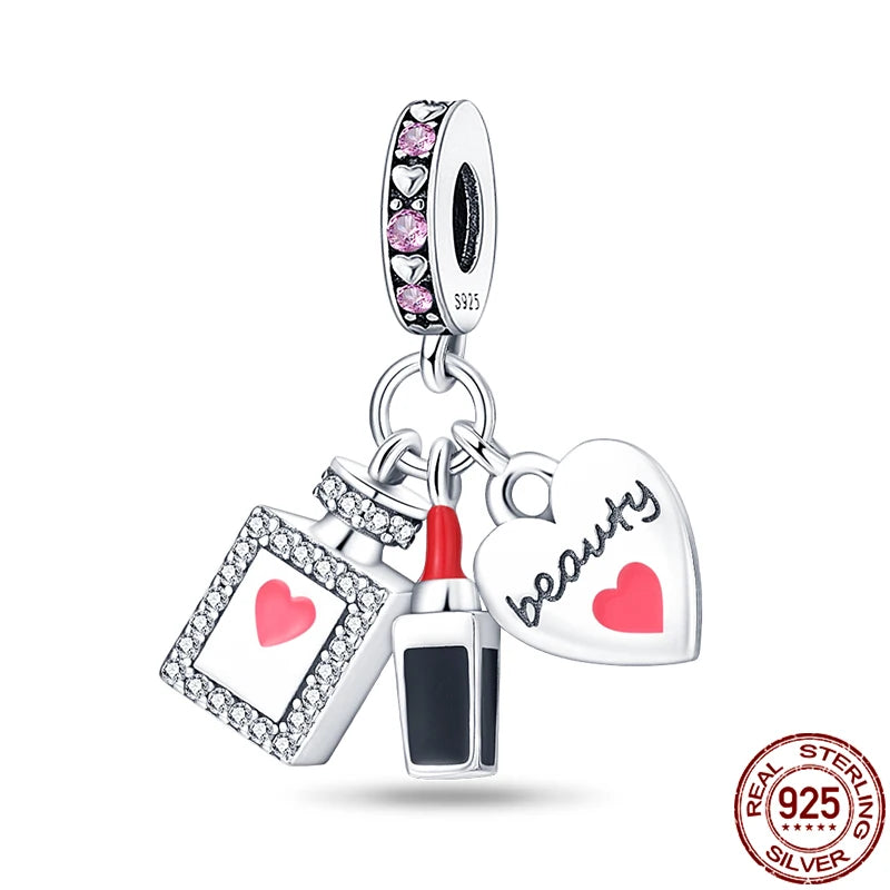 925 Sterling Silver Chameleon Luminous Firefly Butterfly Charms Beads Fit Qikaola 925 Original Bracelets Fine DIY Jewelry Making