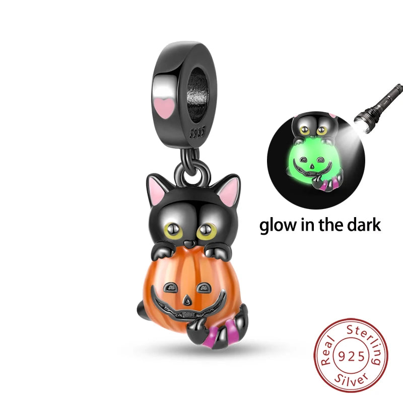 925 Sterling Silver Chameleon Luminous Firefly Butterfly Charms Beads Fit Qikaola 925 Original Bracelets Fine DIY Jewelry Making