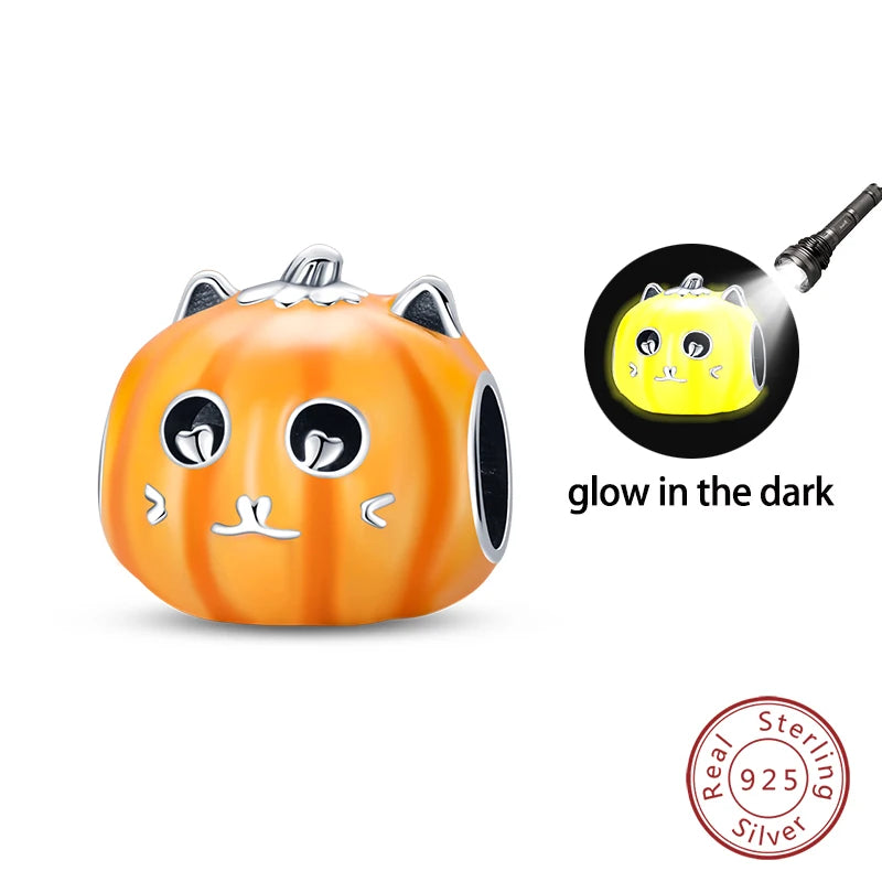 925 Sterling Silver Chameleon Luminous Firefly Butterfly Charms Beads Fit Qikaola 925 Original Bracelets Fine DIY Jewelry Making