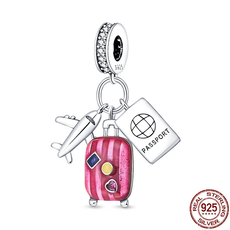 925 Sterling Silver Chameleon Luminous Firefly Butterfly Charms Beads Fit Qikaola 925 Original Bracelets Fine DIY Jewelry Making