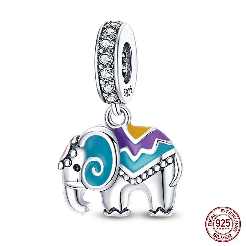 925 Sterling Silver Chameleon Luminous Firefly Butterfly Charms Beads Fit Qikaola 925 Original Bracelets Fine DIY Jewelry Making