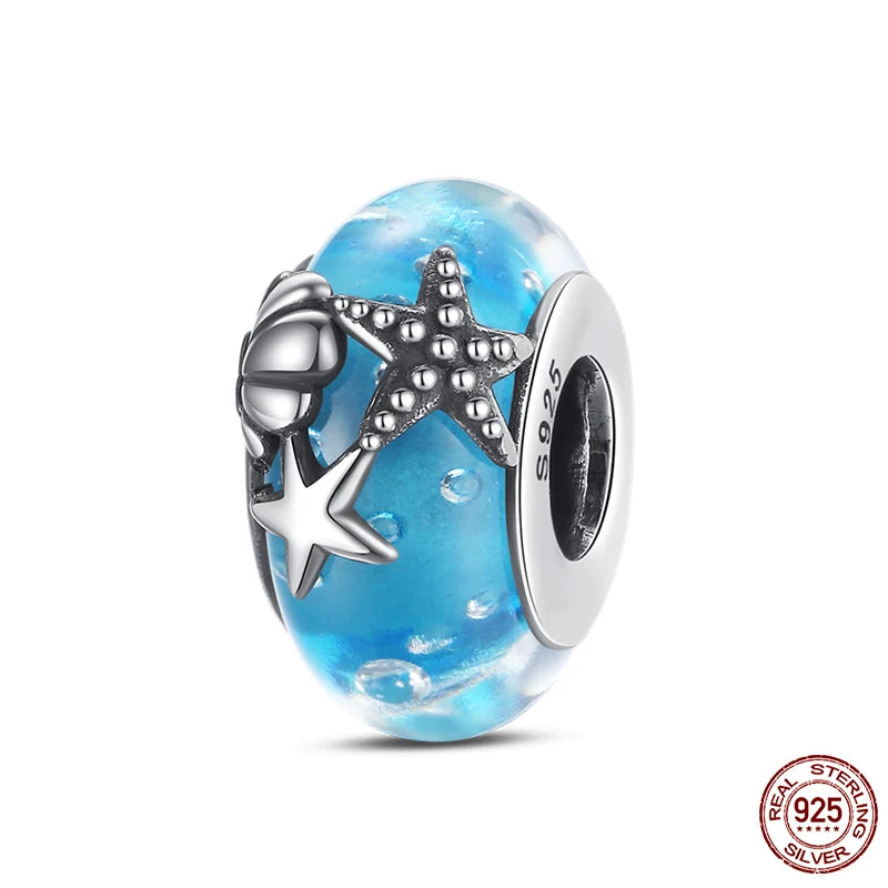 925 Sterling Silver Chameleon Luminous Firefly Butterfly Charms Beads Fit Qikaola 925 Original Bracelets Fine DIY Jewelry Making