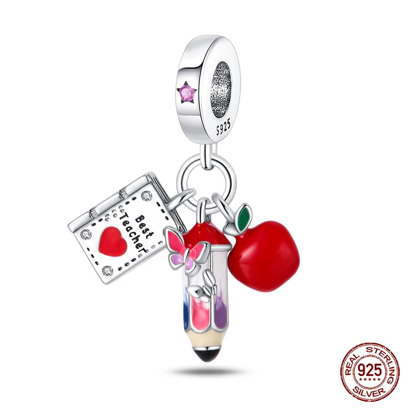 925 Sterling Silver Chameleon Luminous Firefly Butterfly Charms Beads Fit Qikaola 925 Original Bracelets Fine DIY Jewelry Making