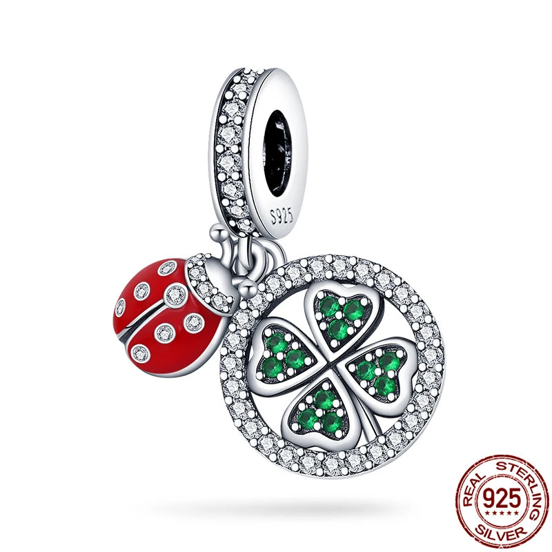 925 Sterling Silver Chameleon Luminous Firefly Butterfly Charms Beads Fit Qikaola 925 Original Bracelets Fine DIY Jewelry Making